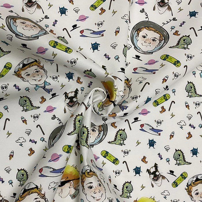 playful digital printing cotton fabric