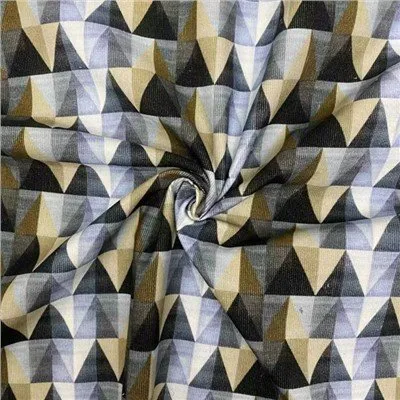 Tessuto con stampa digitale floreale Tessuti in velluto a coste con stampa digitale